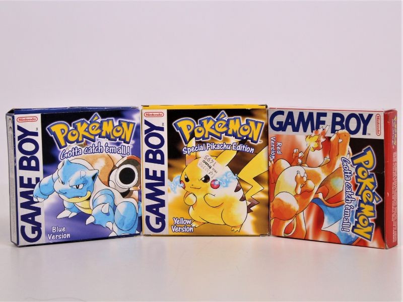 Nintendo Gameboy Classic Pokemon Red, Yellow and Blue
